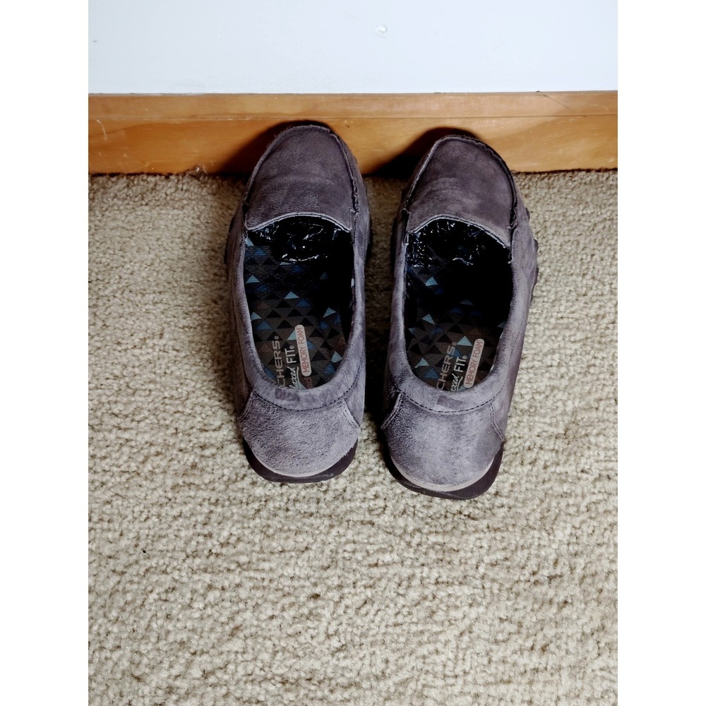 Skechers Breathe Easy Women 9.5 Suede Moccasin Slip-On Relaxed Fit Comfort Shoes - Picture 6 of 15